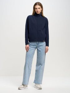 Bluza damska polarowa rozpinana granatowa Sherley 403. Niebieskie bluzy Big Star, l, bez wzorów, z polaru, bez kaptura. W wyprzedaży za 189,99 zł.