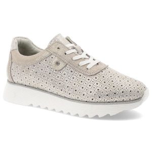 Złote Sneakersy S.Barski Stylowe Obuwie Damskie. Żółte sukienki S.BARSKI, na co dzień, s, w ażurowe wzory, z materiału, eleganckie, bez kołnierzyka, bez ramiączek, dopasowane. Za 186,99 zł.