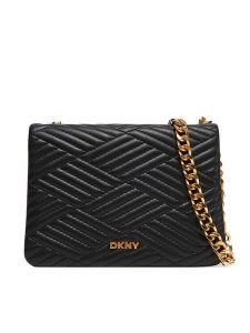 DKNY Torebka R44EKI06 Czarny. Czarne torebki klasyczne DKNY, bez wzorów, ze skóry, bez dodatków. Za 519,99 zł.