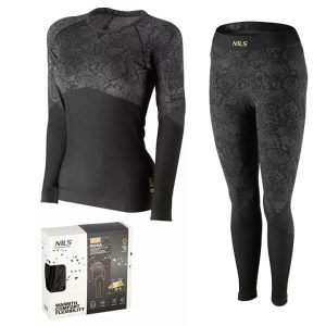 Bielizna termoaktywna damska Nils Rosa BTZ0062 - set L/XL. Komplety bielizny NILS, bez wzorów, z elastanu. W wyprzedaży za 104,99 zł.