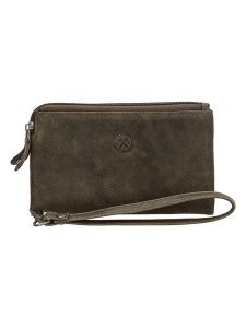 HIDE & STITCHES Skórzany portfel w kolorze khaki - 16 x 9 x 2 cm rozmiar: onesize. Brązowe portfele HIDE & STITCHES, bez wzorów, z materiału. Za 95,95 zł.