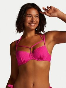 Hunkemöller Góra od bikini Scallop 204862 Różowy. Czerwone bikini Hunkemöller, bez wzorów, z syntetyku. Za 99,99 zł.