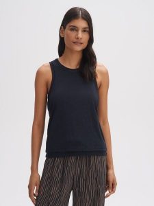 OPUS Top w kolorze granatowym rozmiar: 36. Niebieskie topy Opus, bez wzorów, bez kołnierzyka, bez ramiączek. Za 114,95 zł.