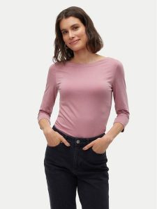 Vero Moda Bluzka Panda 10274133 Różowy Regular Fit. Czerwone bluzki Vero Moda, xl, bez wzorów, z bawełny, bez kołnierzyka, bez ramiączek. Za 89,99 zł.