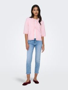 ONLY Kardigan "Simoni" w kolorze jasnoróżowym rozmiar: M. Różowe swetry oversize ONLY, m, bez wzorów, bez ramiączek. Za 82,99 zł.