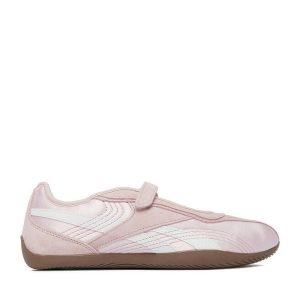 Baleriny Reebok. Czerwone balerinki Reebok, bez wzorów, bez obcasa, bez zapięcia. Za 299,99 zł.