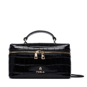 Torebka Furla. Czarne kuferki Furla, bez wzorów, bez dodatków. Za 1 039,00 zł.