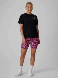 4F Legginsy kolarki dzianinowe damskie - różowe XS. Czerwone legginsy 4f, bez wzorów, z dzianiny. Za 79,99 zł.
