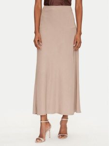ONLY Spódnica maxi Chigo 15338282 Beżowy Regular Fit. Brązowe spódnice ONLY, m, bez wzorów, z wiskozy, maxi. Za 99,99 zł.