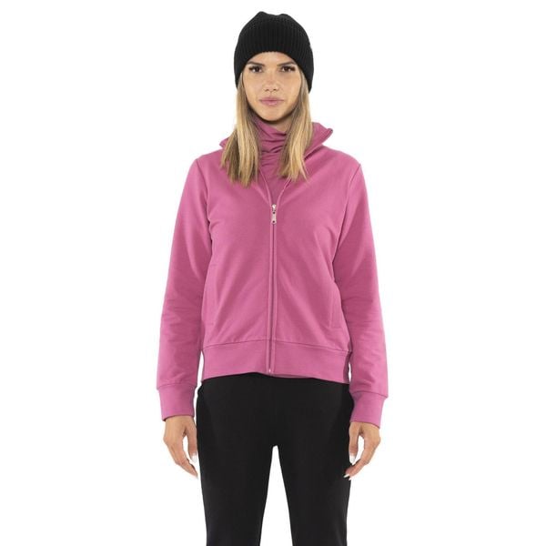 Bluza ciepła z pełny zamek błyskawiczny na czas wolny. Fioletowe bluzy LEONE 1947 APPAREL, bez wzorów, z bawełny, bez kaptura. W wyprzedaży za 164,19 zł.