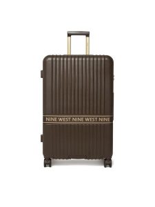 Nine West Walizka duża CEO-NW-L-001-10 Brązowy ciemny. Brązowe walizki Nine West, bez wzorów, z tworzywa sztucznego, duże. Za 399,99 zł.