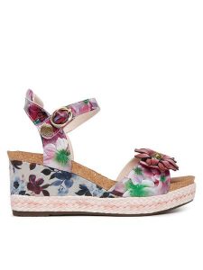 Laura Vita Sandały Facyo 75 Fioletowy. Fioletowe sandały LAURA VITA, bez wzorów, ze skóry, bez obcasa, na koturnie, bez zapięcia. Za 439,99 zł.