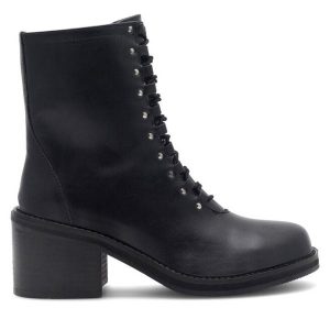 Trzewiki Sergio Bardi. Czarne botki Sergio Bardi, bez wzorów, bez obcasa, na słupku, bez zapięcia. Za 184,99 zł.