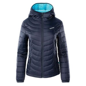 Kurtka damska pikowana Hi-Tec Lady Nahia - granatowo-błękitna, Rozmiar M. Niebieskie kurtki Hi-tec, na zimę, m, bez wzorów, z syntetyku, bez kaptura. Za 154,99 zł.