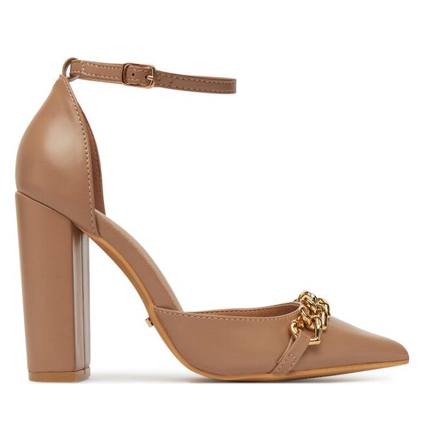 Czółenka DeeZee. Brązowe czółenka DeeZee, bez wzorów, bez obcasa, bez zapięcia. Za 159,99 zł.