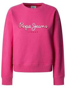 Pepe Jeans Bluza "Maddy" w kolorze różowym rozmiar: L. Różowe bluzy Pepe Jeans, l, bez wzorów, z bawełny, bez kaptura. Za 153,71 zł.