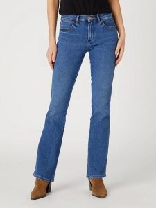 Wrangler Dżinsy - Boot fit - w kolorze niebieskim rozmiar: W27/L32. Niebieskie jeansy Wrangler, z aplikacjami. Za 162,87 zł.
