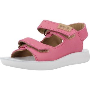 Sandały GEOX B SANDAL LIGHTFLOPPY Rose. Czerwone sandały Geox, bez wzorów, ze skóry, bez obcasa, bez zapięcia. Za 149,99 zł.