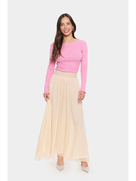 SAINT TROPEZ Spódnica w kolorze beżowym rozmiar: M. Brązowe spódnice Saint Tropez, m, bez wzorów, maxi. Za 184,95 zł.