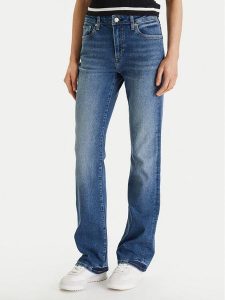 Tommy Hilfiger Jeansy WW0WW47701 Niebieski Bootcut Fit. Niebieskie jeansy TOMMY HILFIGER, bez wzorów, z bawełny. Za 529,99 zł.