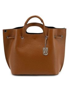 Lucca Baldi Skórzana torebka "Vigevano" w kolorze jasnobrązowym - 47 x 27 x 17 cm rozmiar: onesize. Brązowe torebki klasyczne Lucca Baldi, bez wzorów, z materiału, przez ramię, bez dodatków. Za 391,99 zł.