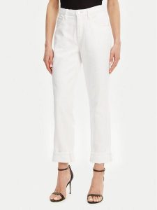 Guess Jeansy 172925 Biały Relaxed Fit. Białe jeansy Guess, z aplikacjami, z jeansu. Za 279,99 zł.