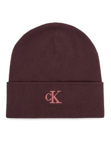 Calvin Klein Czapka LV04F8098G Bordowy. Czerwone czapki Calvin Klein, bez wzorów, z wiskozy. Za 129,99 zł.
