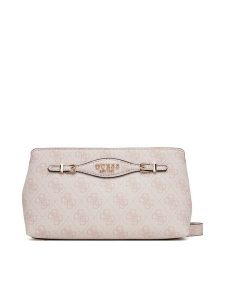 Guess Torebka Katya HWSG96 52120 Różowy. Czerwone listonoszki Guess, z aplikacjami, ze skóry, bez dodatków. Za 379,99 zł.