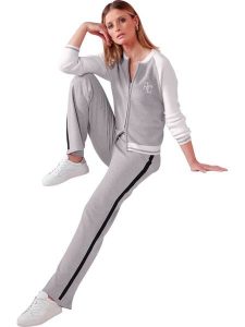 Heine Bluza w kolorze szaro-kremowym rozmiar: 46. Brązowe bluzy Heine, s, bez wzorów, z wiskozy, bez kaptura. Za 65,85 zł.