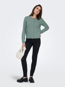 ONLY Kardigan w kolorze zielonym rozmiar: S. Zielone kardigany ONLY, z materiału. Za 78,47 zł.