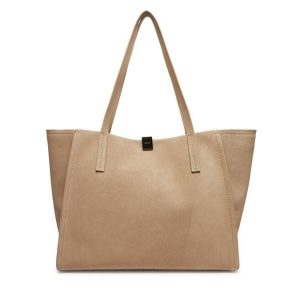 Torebka Calvin Klein. Brązowe shopper bag Calvin Klein, bez wzorów, bez dodatków. Za 569,99 zł.