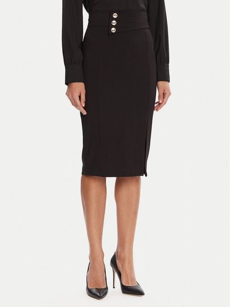 Rinascimento Spódnica ołówkowa CFC0126167003 Czarny Slim Fit. Czarne spódnice Rinascimento, s, bez wzorów, z wiskozy. Za 259,99 zł.