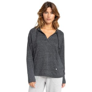 Bluza z kapturem dla Kobiety DESTINATION SURF Czarny. Brązowe bluzy Roxy, bez wzorów, z bawełny, z kapturem. Za 229,99 zł.