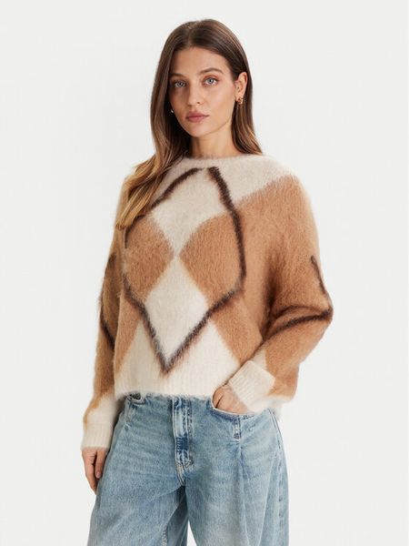 ViCOLO Sweter 55042F Écru Regular Fit. Swetry klasyczne ViCOLO, bez kołnierzyka. Za 359,99 zł.