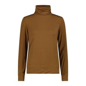 Damski sweter z okrągłym dekoltem CMP. Brązowe swetry klasyczne CMP, na zimę, z wełny, bez kołnierzyka. Za 290,50 zł.