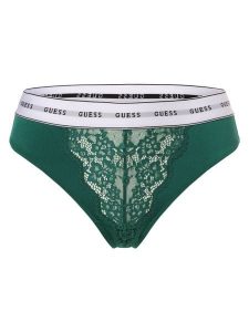 GUESS Stringi Kobiety zielony, M. Zielone stringi Guess, z aplikacjami. Za 89,95 zł.