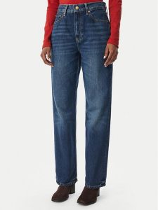Tommy Hilfiger Jeansy WW0WW51407 Niebieski Straight Leg. Niebieskie jeansy TOMMY HILFIGER, bez wzorów, z bawełny. Za 551,99 zł.
