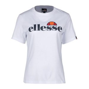 Koszulka treningowa damska Ellesse Albany. Białe bluzki Ellesse, xs, bez wzorów, casualowe, bez kołnierzyka, bez ramiączek. Za 84,99 zł.