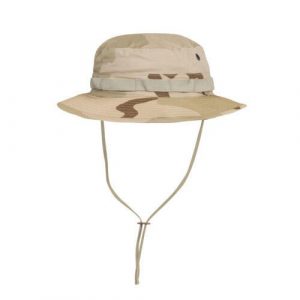 Kapelusz turystyczny z odpinaną osłoną karku US Desert. Brązowe kapelusze HELIKON-TEX, bez wzorów, sportowe. Za 50,99 zł.