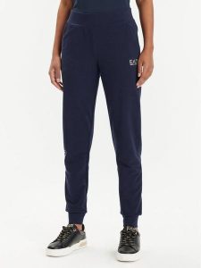 EA7 Emporio Armani Spodnie dresowe 8NTP85 TJTXZ 0555 Granatowy Regular Fit. Niebieskie spodnie dresowe EA7 Emporio Armani, s, bez wzorów, z bawełny. Za 219,99 zł.