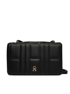 Tommy Hilfiger Torebka Th Feminine Conv Crossover AW0AW17454 Czarny. Czarne listonoszki TOMMY HILFIGER, bez wzorów, ze skóry, bez dodatków. Za 449,99 zł.