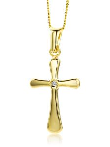 Diamant Exquis Złoty naszyjnik z zawieszką - dł. 45 cm rozmiar: onesize. Żółte naszyjniki Diamant Exquis, złote. Za 2 057,99 zł.