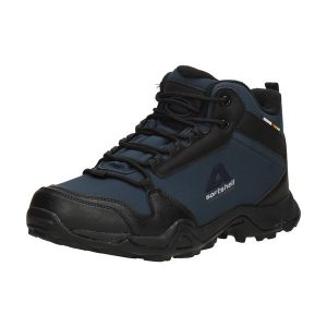 Granatowe zimowe śniegowce damskie z membraną American Club Softshell. Niebieskie buty zimowe American CLUB, z materiału, bez obcasa, bez zapięcia. Za 209,00 zł.