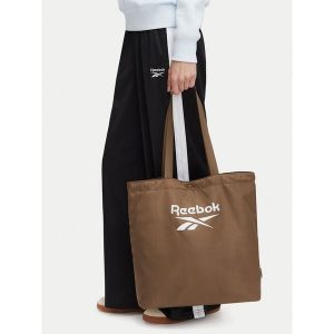 Torebka Reebok. Brązowe shopper bag Reebok, bez wzorów, bez dodatków. Za 69,99 zł.