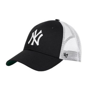 Czapka z daszkiem dla dorosłych 47 Brand MLB New York Yankees Branson Cap. Czarne czapki 47 Brand, bez wzorów, z bawełny, sportowe. Za 89,99 zł.