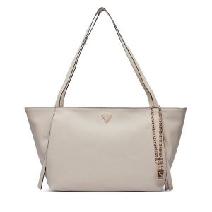 Torebka Guess. Brązowe shopper bag Guess, z aplikacjami, bez dodatków. Za 634,99 zł.