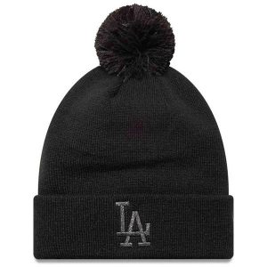 Czapka zimowa damska New Era Metallic Bobble Los Angeles Dodger blacks. Czarne czapki New Era, bez wzorów. Za 129,99 zł.