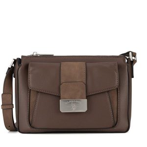 Torebka U.S. Polo Assn. Brązowe listonoszki U.S. Polo Assn., bez wzorów, bez dodatków. Za 269,99 zł.