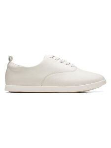 Clarks Skórzane sneakersy w kolorze białym rozmiar: 36. Białe trampki Clarks, bez wzorów, bez zapięcia. Za 209,33 zł.