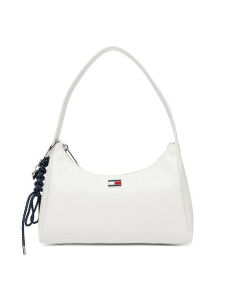 Tommy Jeans Torebka Tjw City Charm Shoulder Bag AW0AW18458 Biały. Białe torebki klasyczne Tommy Jeans, bez wzorów, z jeansu, bez dodatków. Za 409,99 zł.